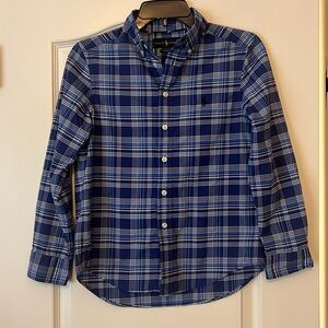 Boys Ralph Lauren M 10-12 Button Down Plaid Shirt‎